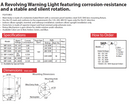 Patlite SKP SKP-A SKP-101A SKP-102A SKP-101A-Y SKP-102A-Y Rotating Beacon Warning Light Komatsu